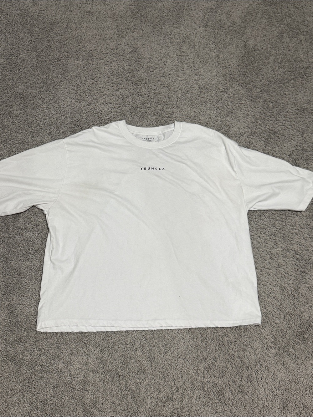 YoungLA White Tee Back Graphic